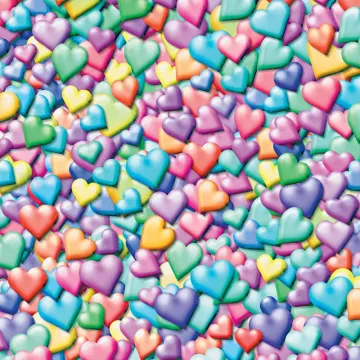 Bright Hearts 12x12 Sheet
