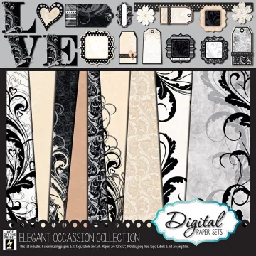 Elegant Occasion Digital Paper Set
