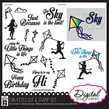 Fun Kites Digital Stamps & Cutting Files