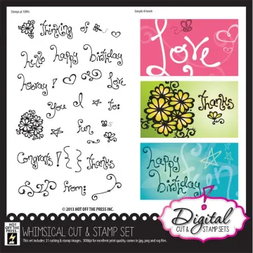 Whimsical Digital Cut & Stamp Set