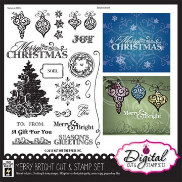 Merry Bright Digital Cut & Stamp Set