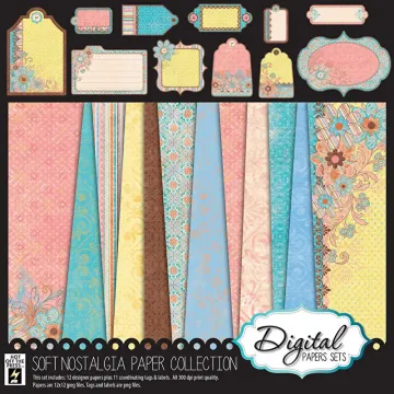Soft Nostalgia Digital Papers