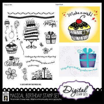 Magical Birthday Digital Stamps