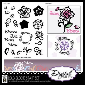 Bold Blooms Digital Stamp Set