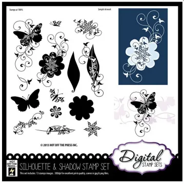 Silhouette &amp; Shadows Digital Stamp Set