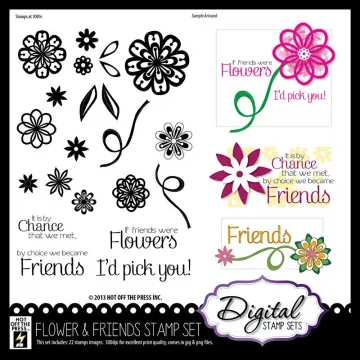 Flower & Friends Digital Stamp Set
