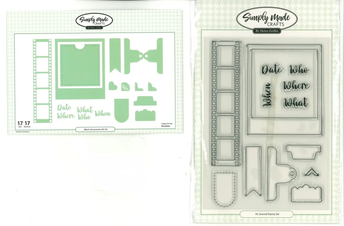 Album Accessories A5 Die/Stamp Combo Moving Pages by Simply Made Crafts