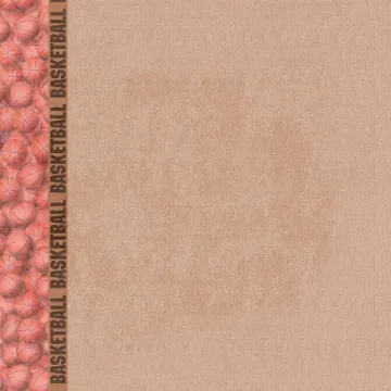 Basketball Border 12x12, 15 sheets