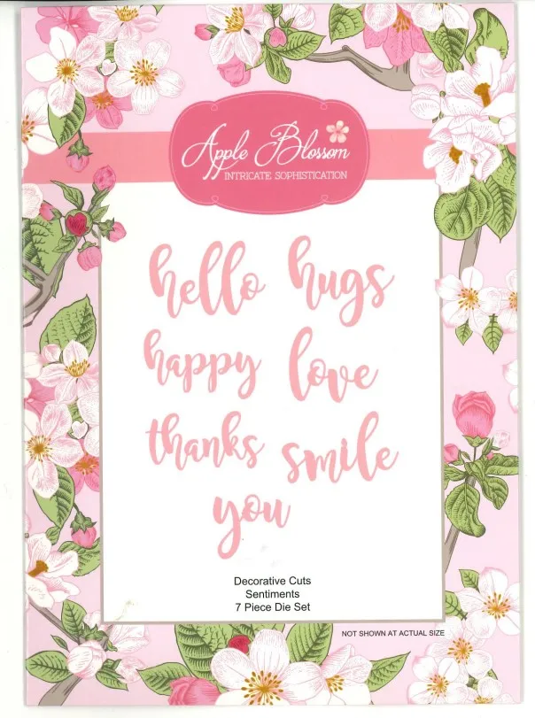 Sentiments Die Set, Decorative Cuts by Apple Blossom