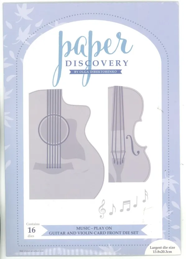 Guitar and Violin Card Front Die Set, Music Play On by Paper Discovery