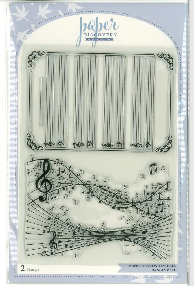 Textures A5 Stamp Set, Music Play On by Paper Discovery