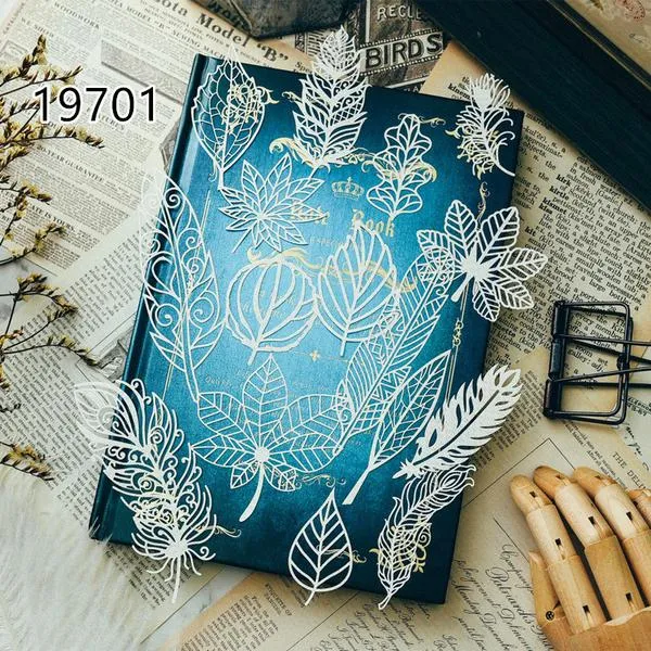 Leaves & Feathers Lace Papers, 16 pieces