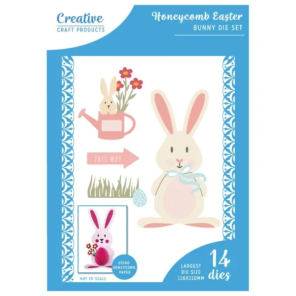 Bunny Die Set Honeycomb Easter by Creative Craft Products