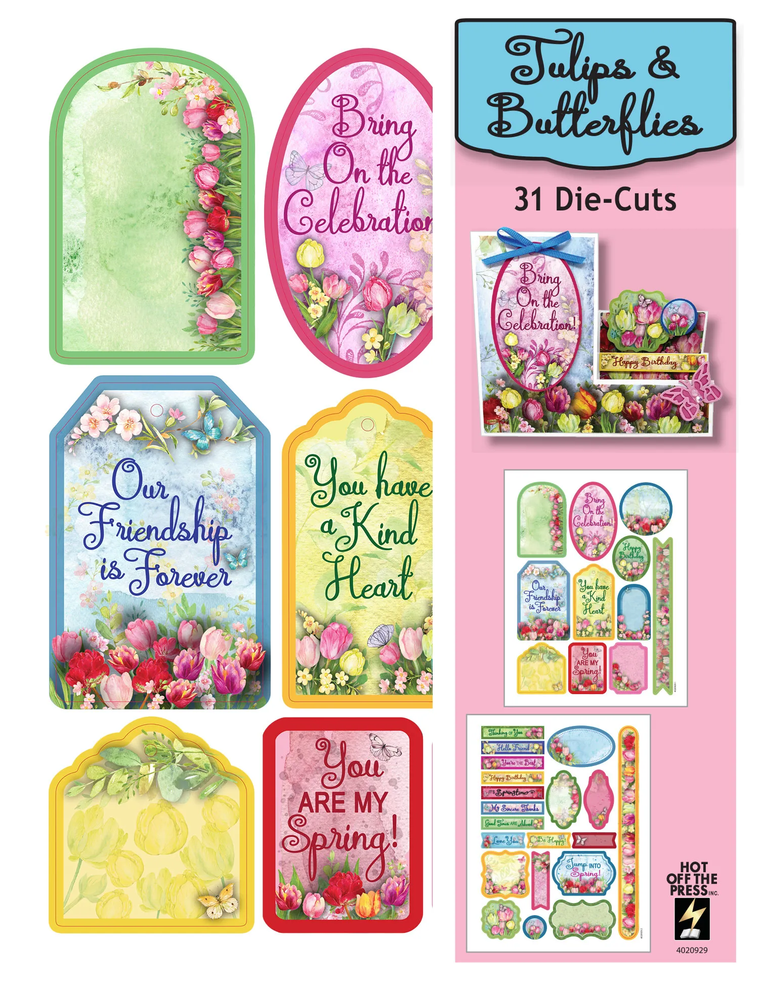 Tulips & Butterflies  Die-Cuts