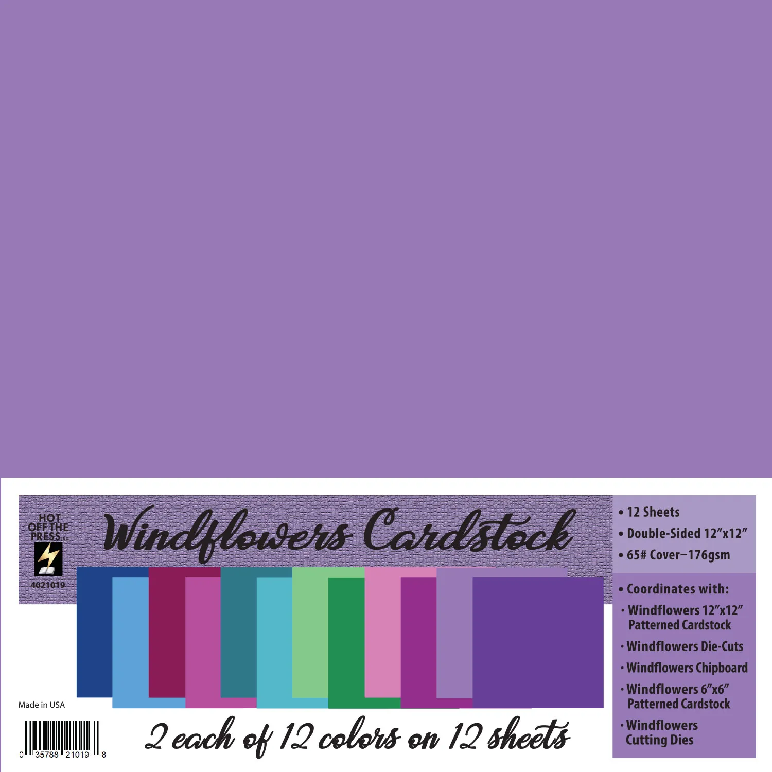 Windflowers 12x12 Solid Cardstock