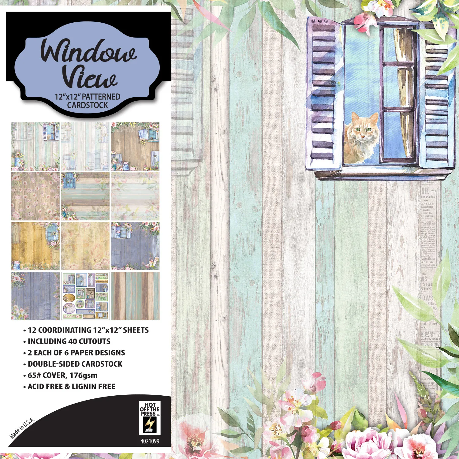 Window View 12x12 Patterned Cardstock