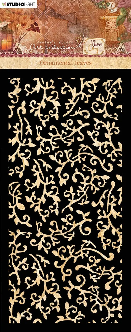 Leaves Warm & Cozy Stencil