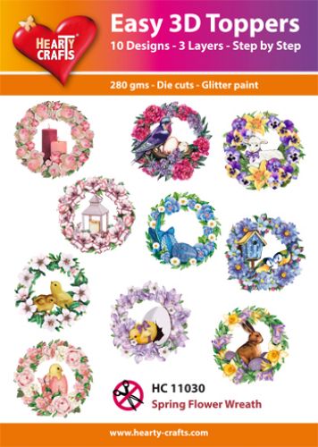Flower Wreaths 3D Toppers