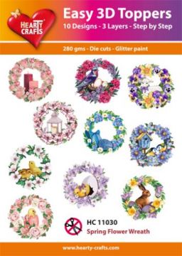 Flower Wreaths 3D Toppers