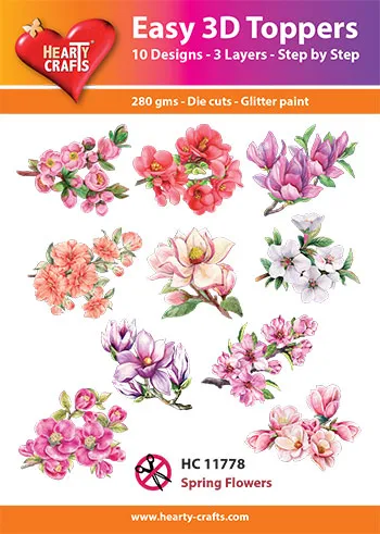 Pretty Flowers 3D Toppers