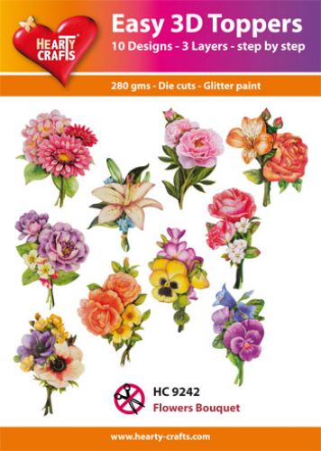Flower Bouquet 3D Toppers