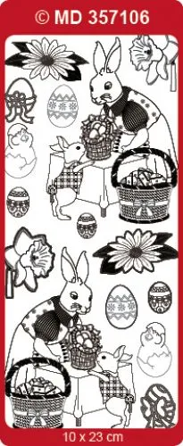 Easter Engraved Stickers , 2 pack