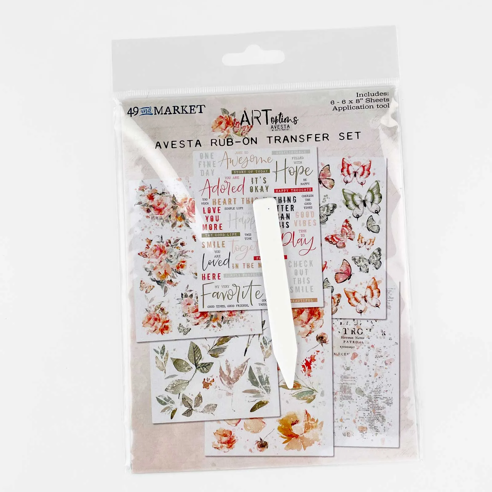 ARToptions Avesta 6x8 Rub-on Transfer Set, 6 sheets