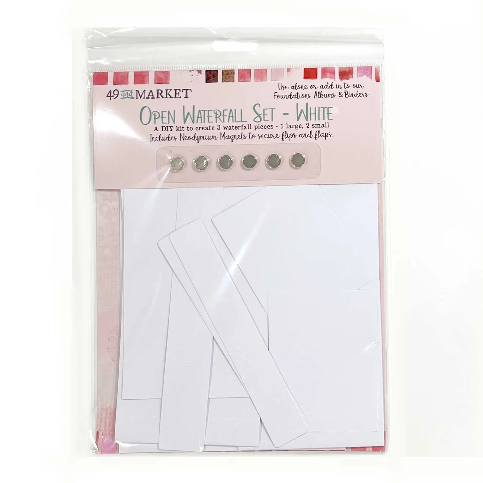 Open Waterfall Set White, 3 sets