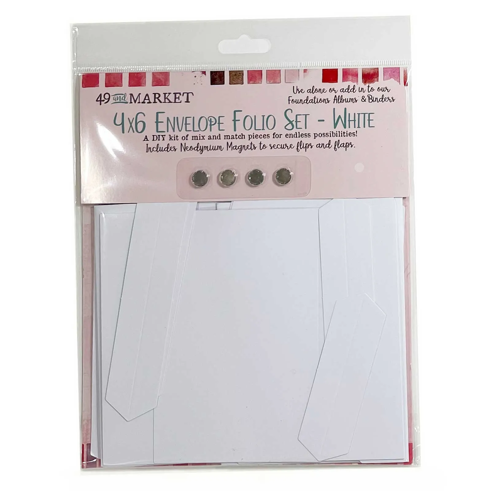 4x6 Envelope Folio Set White, 2 folios