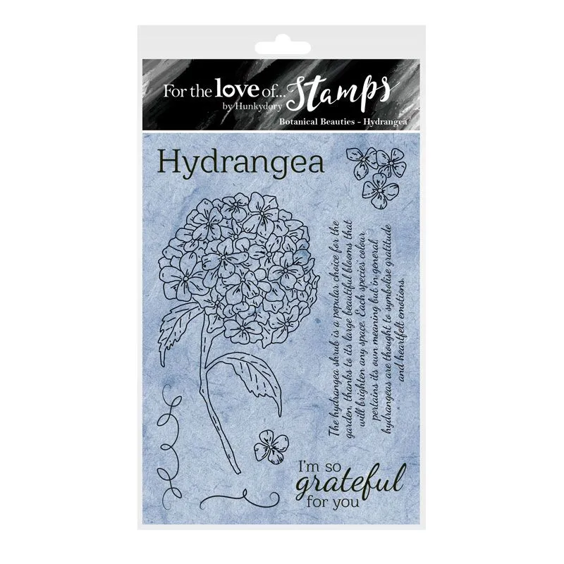 Hydrangea A6 Stamp Set For the Love of Stamps Botanical Beauties