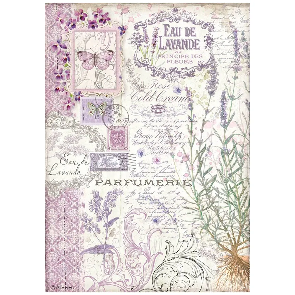 Provence eau de lavande A4 Rice paper