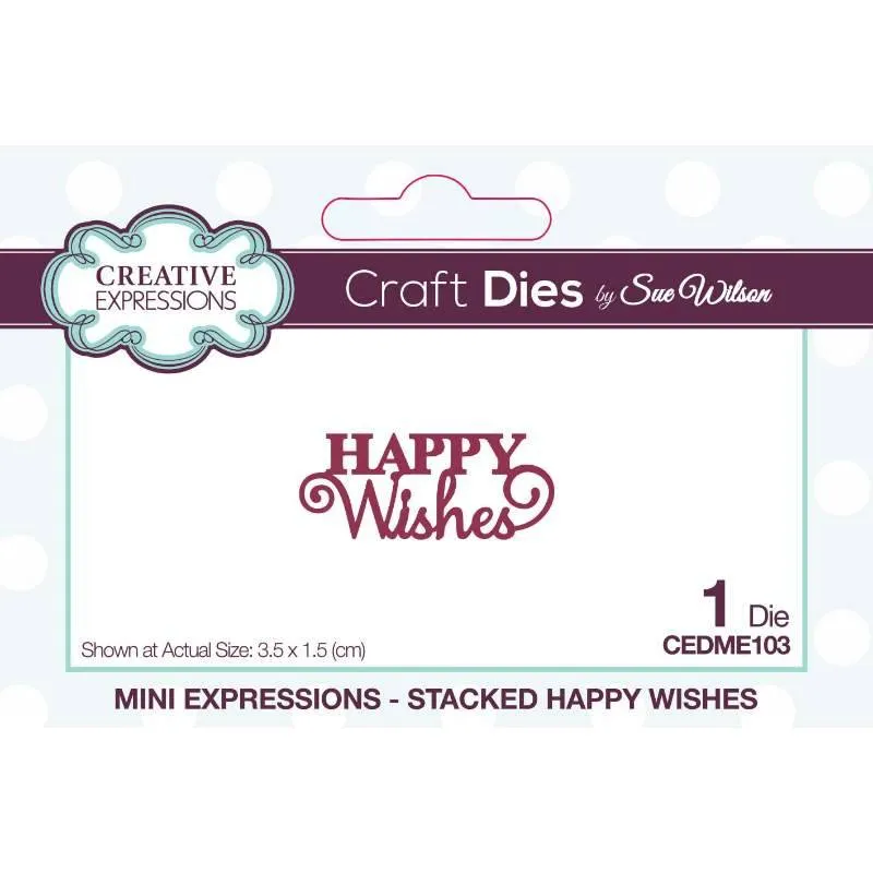 Stacked Happy Wishes Craft Die