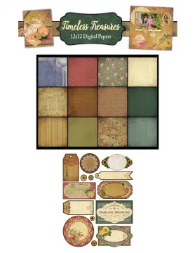 Download - Timeless Treasures 12x12 Digital Papers, 12 sheets