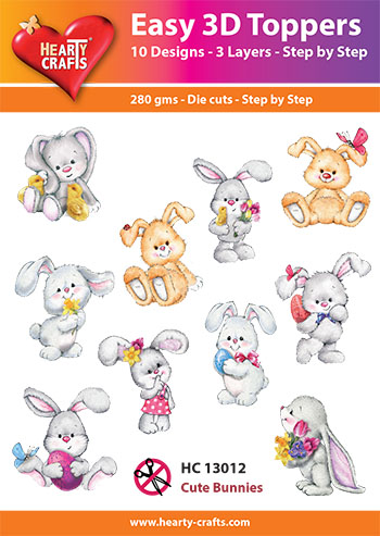 Cute Bunnies 3D Toppers