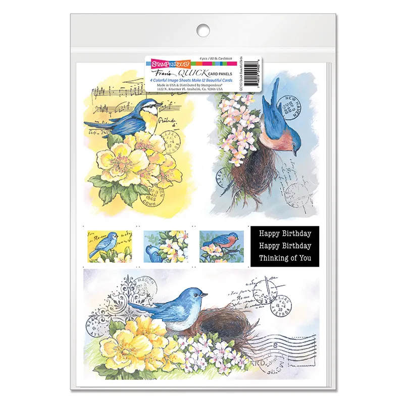 Quick Beautiful Birds Card Panels