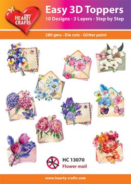 Flower Mail 3D Toppers Die-cuts