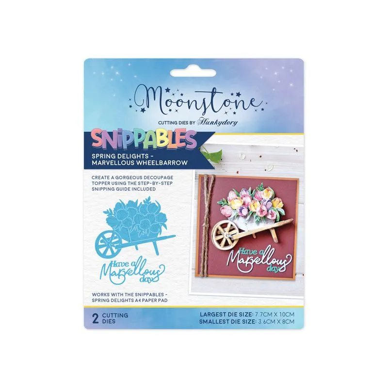 Marvellous Wheelbarrow Snippables Spring Delights Moonstone Dies