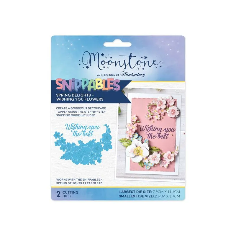 Wishing You Flowers Snippables Spring Delights Moonstone Dies