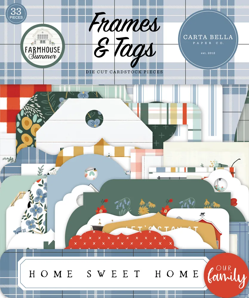 Farmhouse Frames & Tags, 33 pieces