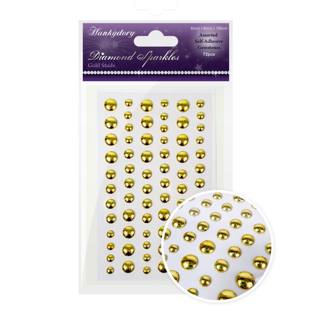 Diamond Sparkles Gemstones - Gold Studs
