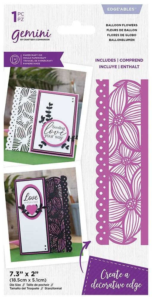 Balloon Flowers Edge'able Gemini Die