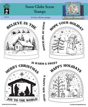 Snow Globe Scene Clear Stamps, 8x8 Oops!