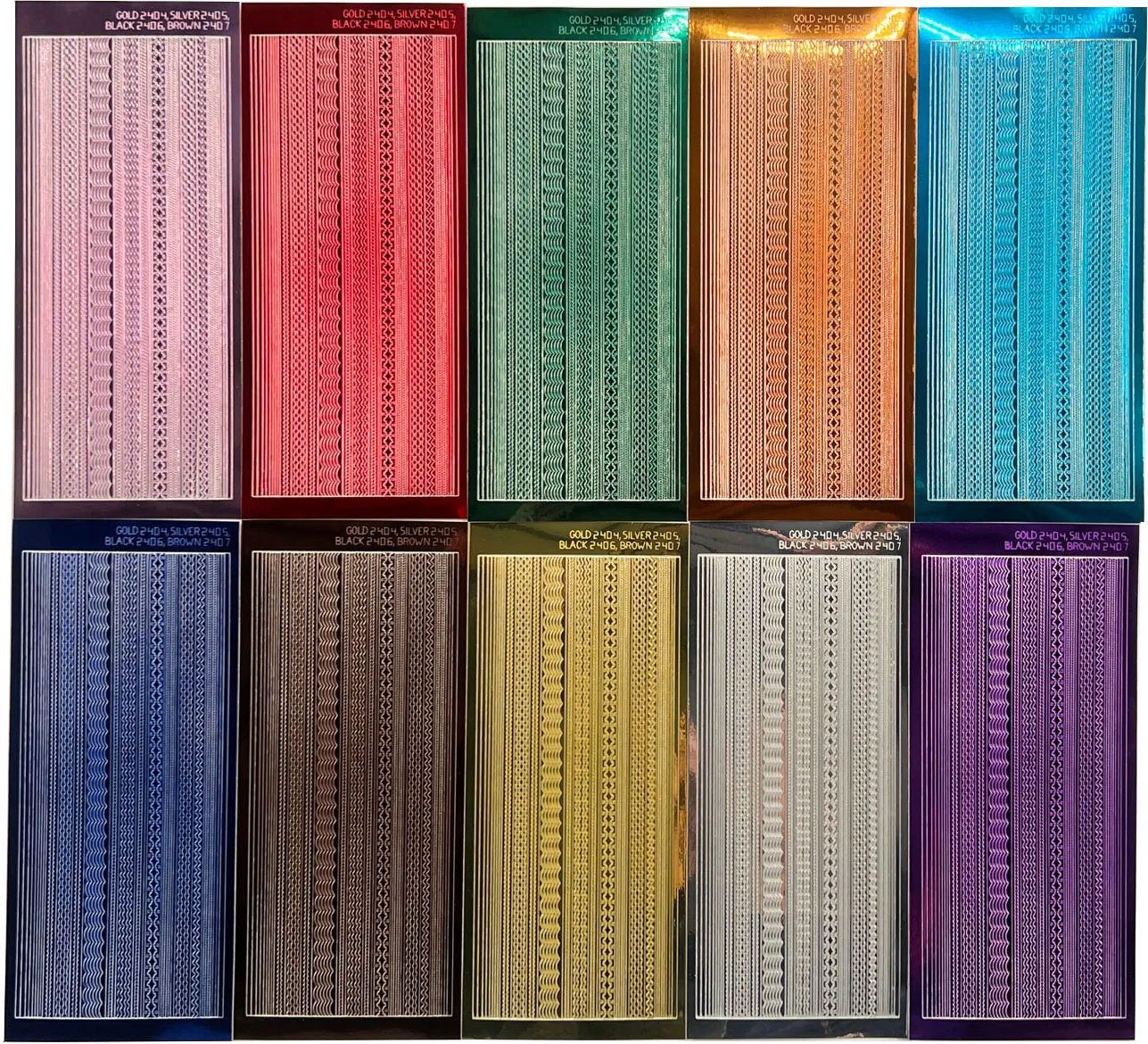 Colorful Thin Line Dazzlesâ¢ Stickers, 10 Sheets