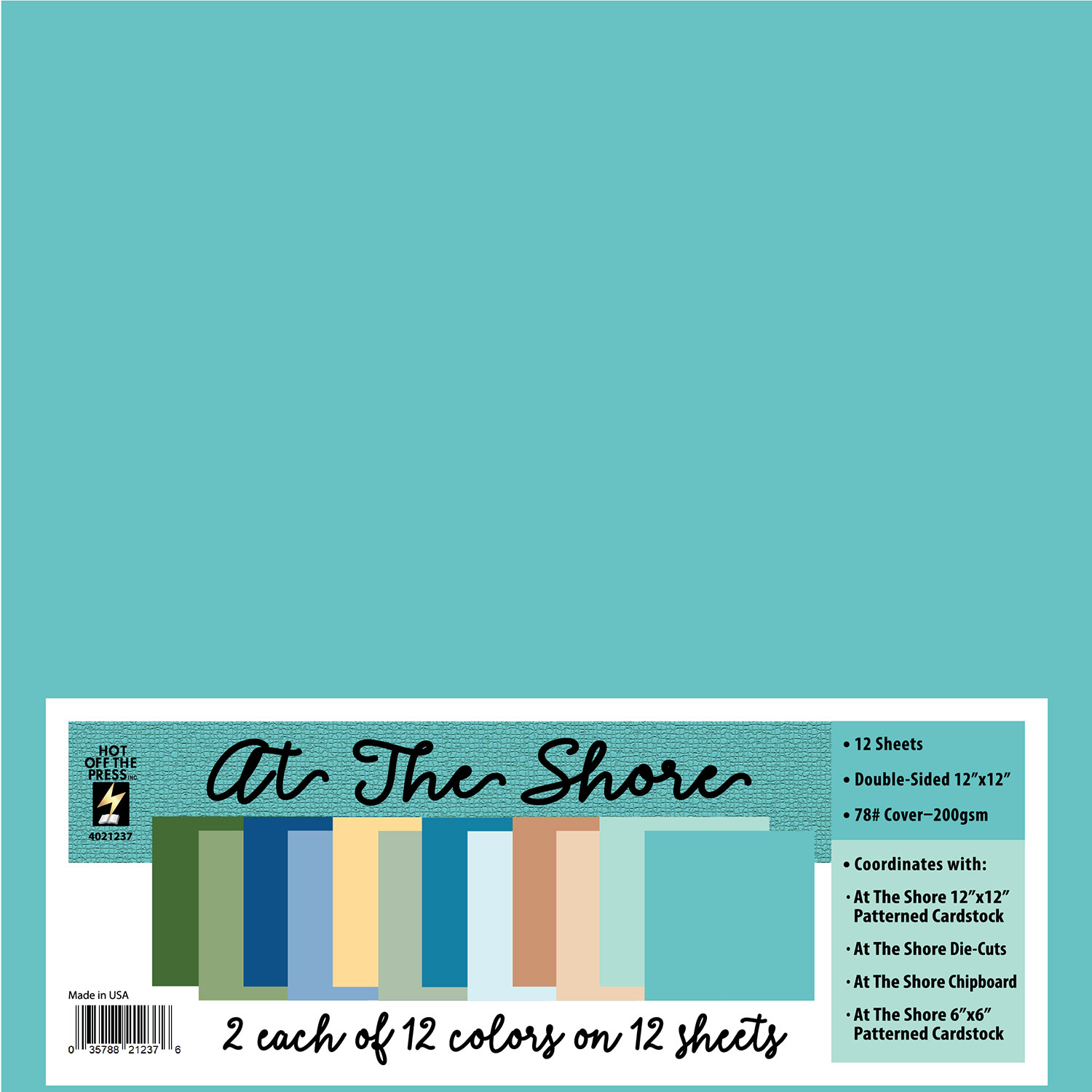At the Shore 12x12 Solid Cardstock
