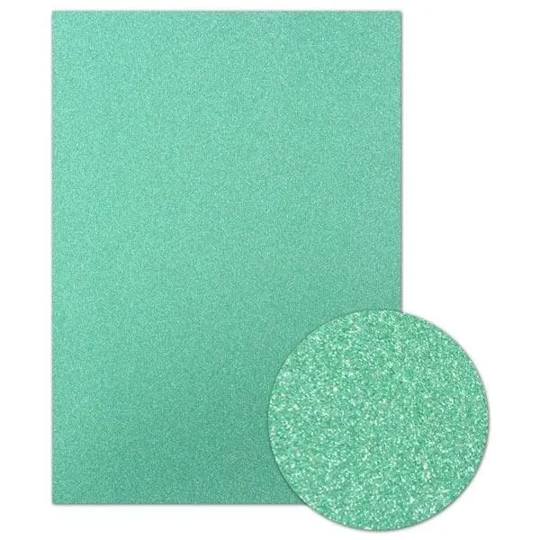 Jade Green Glitter Cardstock, 10 sheets