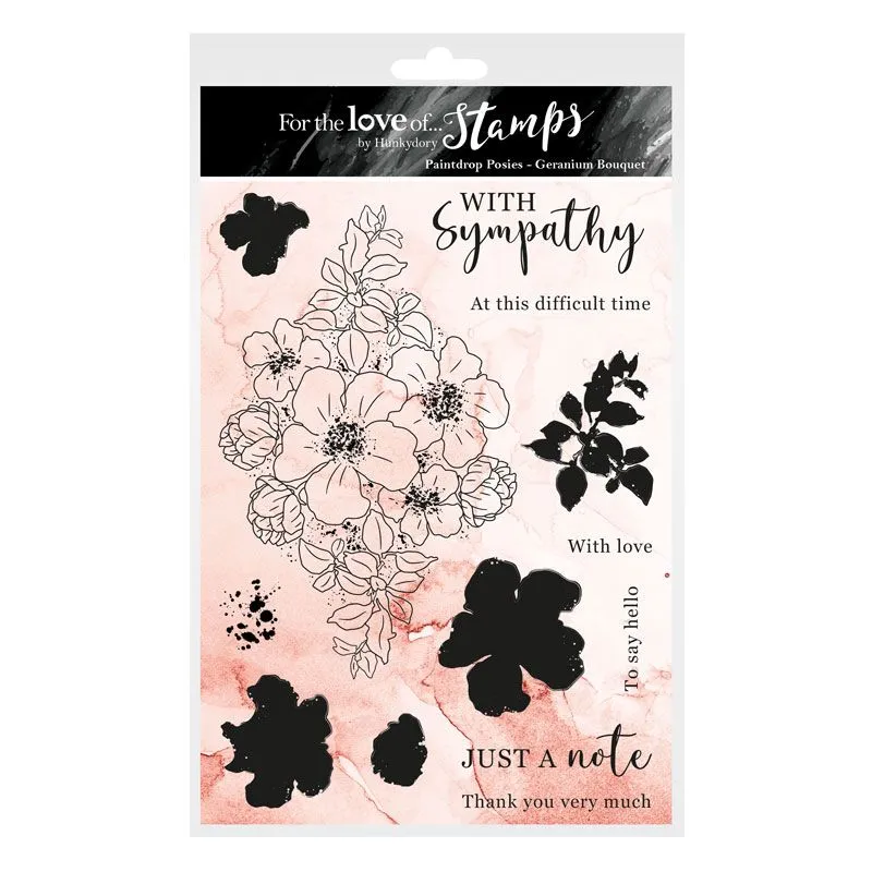 Geranium Bouquet A5 Stamp Set For the Love of Stamps