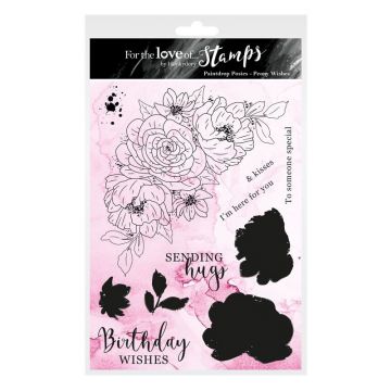 Peony Wishes A5 Stamp Set For the Love of Stamps