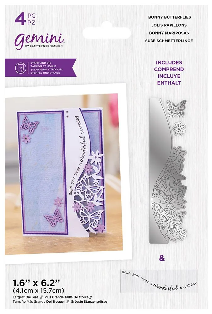 Bonny Butterflies Stamp & Die Set