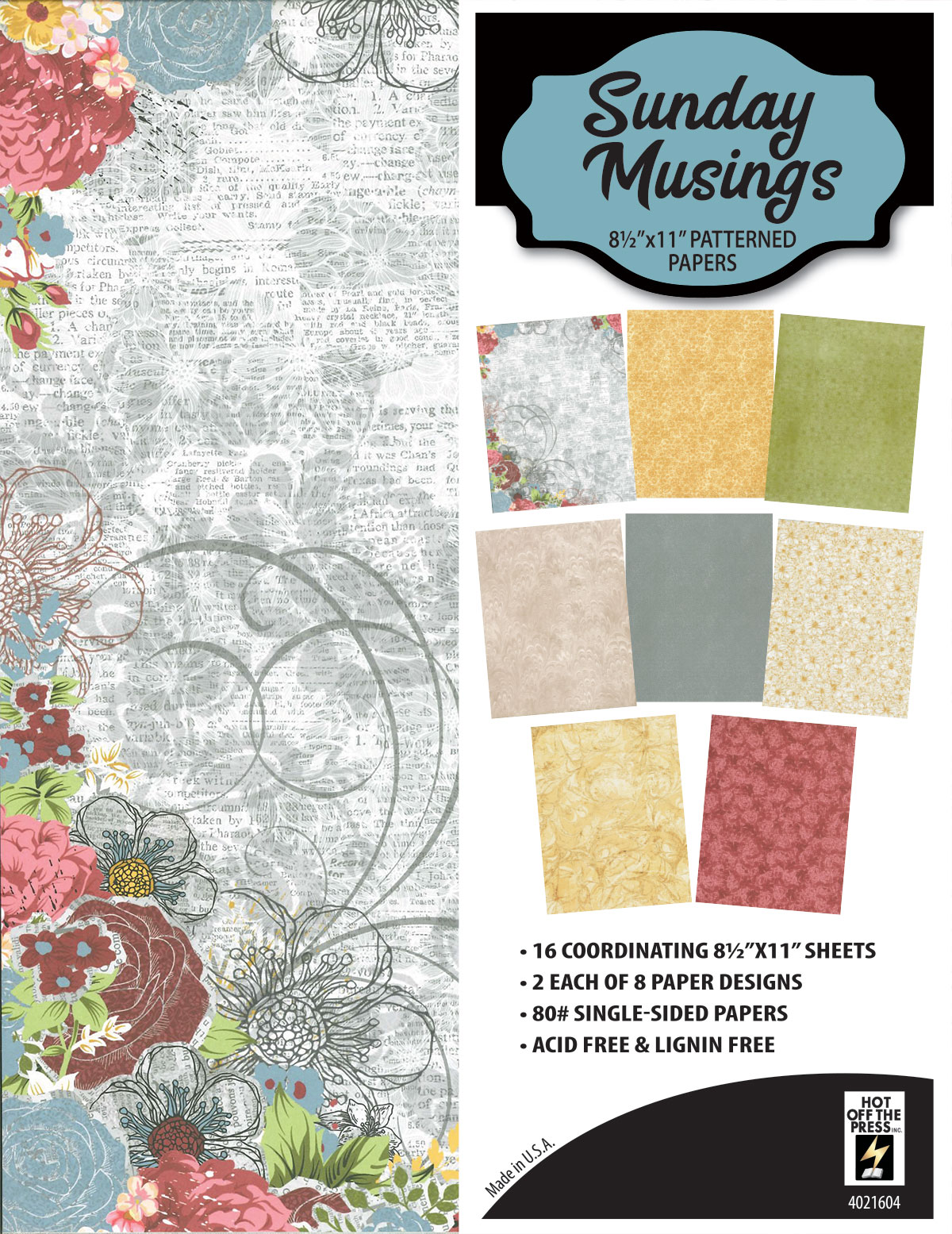 Sunday Musings 8.5"x11" Single-Sided Paper Pack