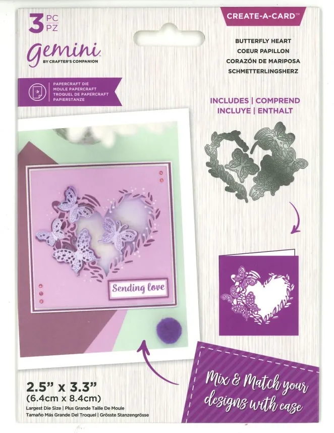 Butterfly Heart Create-a-Card Dies